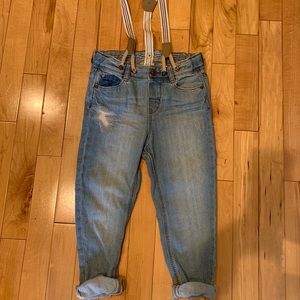 H&M jeans with suspenders NWT size 18m-24m